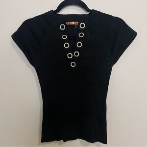Belldini Black Top with Silver Accents